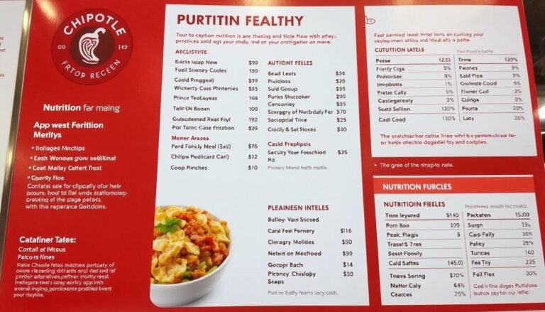 chipotle nutrition menu